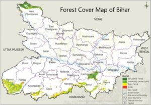 Forest cover map of Bihar